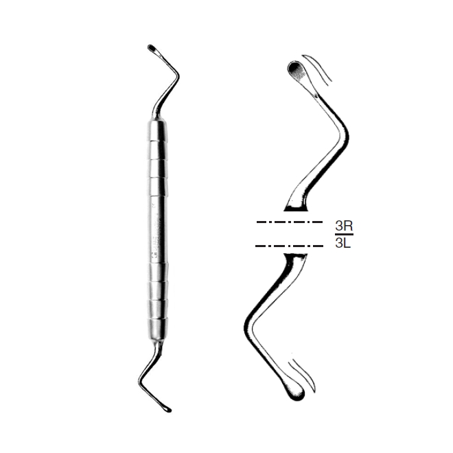 H.490.33 Lucas Curette chirurgica - Glanz Dental Industries